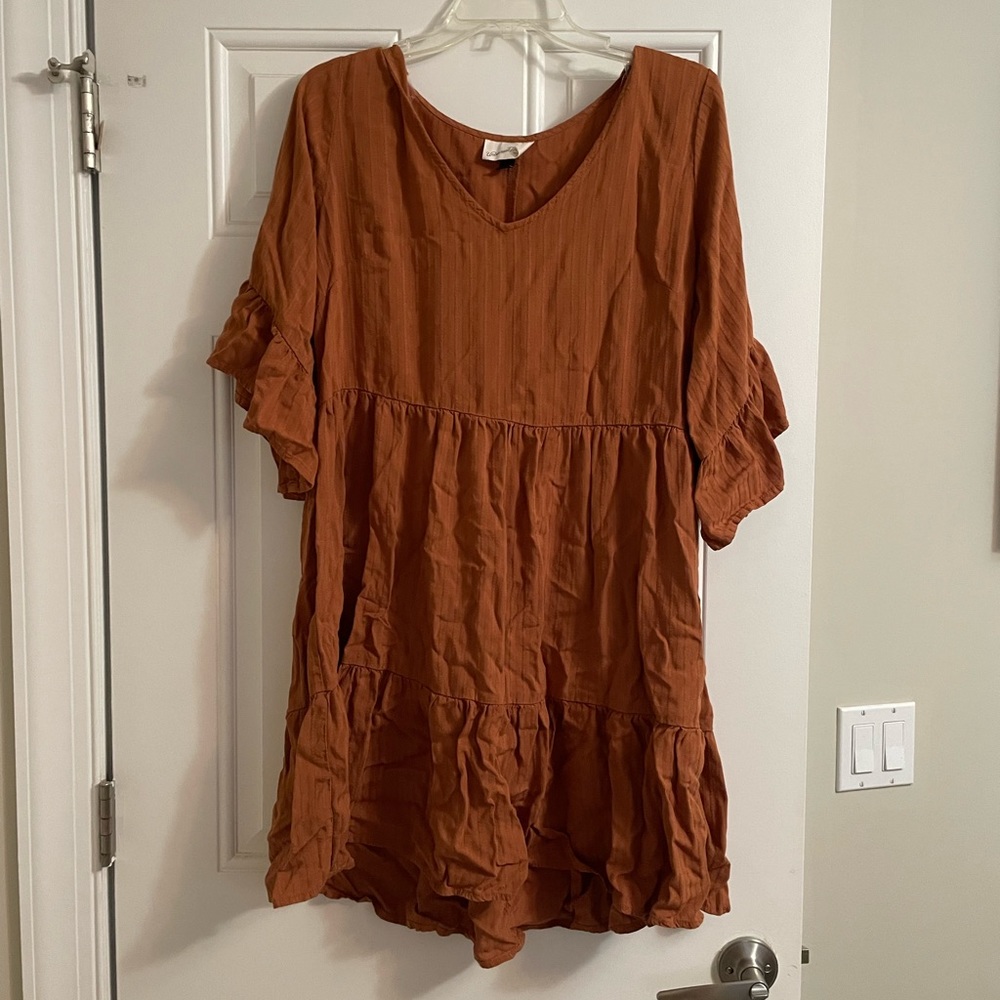 Ruffle Sleeve Dress